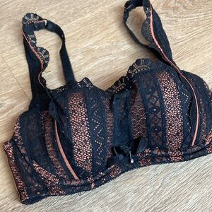 32 a extra padding super sexy black lace push-up underwire bra